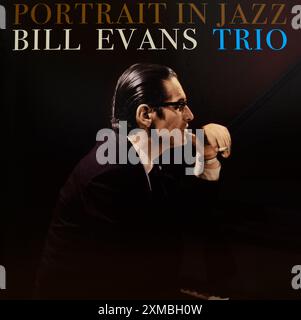 Couverture de disque vinyle vintage. Bill Evans Trio-Portrait in Jazz, 1956-1959 Banque D'Images