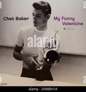 Couverture de disque vinyle vintage. Chet Baker-My Funny Valentine, 1952-1956 Banque D'Images