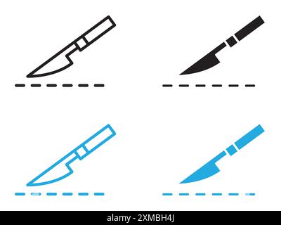 icône de chirurgie marque de logo de ligne vectorielle ou style de contour de collection de jeu de symboles Illustration de Vecteur