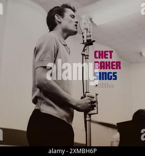 Couverture de disque vinyle vintage. Chet Baker Sings-1953-1956 Banque D'Images