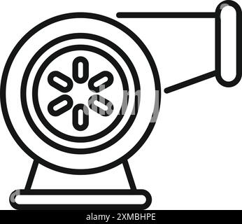 Turbocompresseur augmentant la puissance du moteur, augmentant les performances de la voiture Illustration de Vecteur