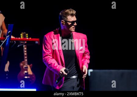 Italie, 25 juillet 2024 Nick carter de Backstreet Boys live at TAM - Teatro Arcimboldi Milano - Milan, © Luna la Chimia / Alamy Banque D'Images