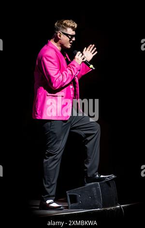 Italie, 25 juillet 2024 Nick carter de Backstreet Boys live at TAM - Teatro Arcimboldi Milano - Milan, © Luna la Chimia / Alamy Banque D'Images