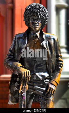 Phil Lynott statue Dublin Irlande du Sud Banque D'Images