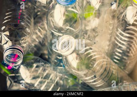 concept de fond de recyclage de bouteilles en plastique Banque D'Images