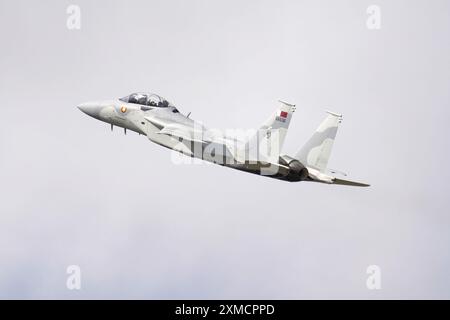 Boeing F-15QA Ababil de la Qatar Emiri Air Force expose au Royal International Air Tattoo 2024 à la RAF Fairford. Banque D'Images