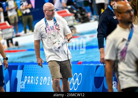 Paris, France. 27 juillet 2024. Bob Bowman, entraîneur aux Jeux Olympiques de Paris 2024 à la Defense Arena à Paris (France), le 27 juillet 2024. Crédit : Insidefoto di andrea staccioli/Alamy Live News Banque D'Images