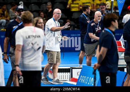 Paris, France. 27 juillet 2024. Bob Bowman, entraîneur aux Jeux Olympiques de Paris 2024 à la Defense Arena à Paris (France), le 27 juillet 2024. Crédit : Insidefoto di andrea staccioli/Alamy Live News Banque D'Images