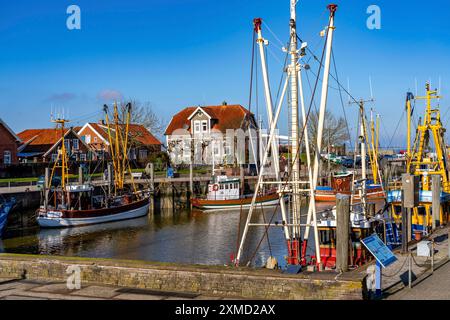 Cutter Harbour Neuharlingersiel, basse-Saxe, Allemagne Banque D'Images