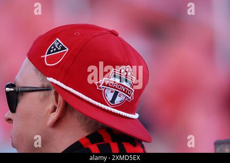 Toronto, Ontario, Canada, 15 juin 2024, casquette du Toronto FC vue lors d'un match de soccer de la Ligue majeure entre le Toronto FC et le Chicago Fire au BMO Field. Banque D'Images