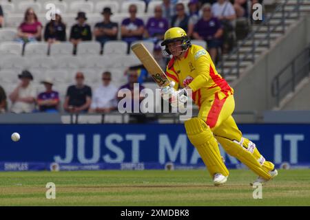 Leeds, 26 juillet 2024. Bryony Smith battant pour les femmes Trent Rockets contre les femmes Northern Superchargers dans la centaine à Headingley. Crédit : Colin Edwards Banque D'Images