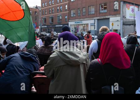 Limerick, Irlande manifestation du peuple bangladais, 27 juillet 2024 Banque D'Images