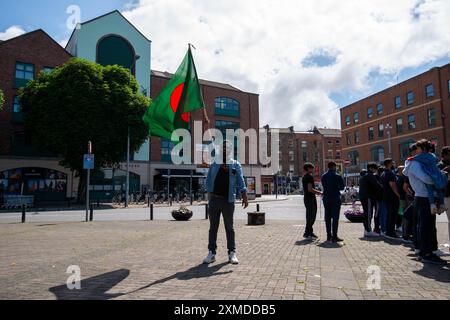 Limerick, Irlande manifestation du peuple bangladais, 27 juillet 2024 Banque D'Images