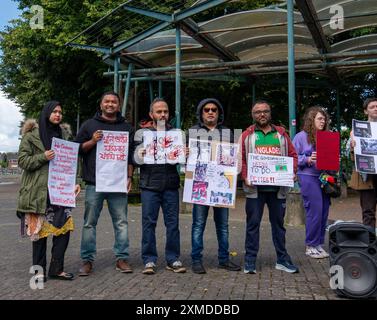 Limerick, Irlande manifestation du peuple bangladais, 27 juillet 2024 Banque D'Images