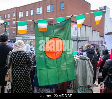 Limerick, Irlande manifestation du peuple bangladais, 27 juillet 2024 Banque D'Images