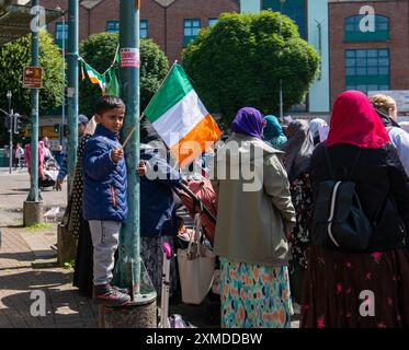 Limerick, Irlande manifestation du peuple bangladais, 27 juillet 2024 Banque D'Images