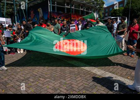 Limerick, Irlande manifestation du peuple bangladais, 27 juillet 2024 Banque D'Images