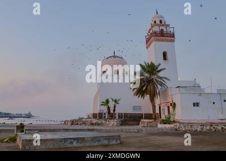 Vue matinale de Masjid Bahar à Jeddah Corniche Banque D'Images