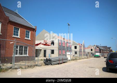 Construction de nouvelles maisons résidentielles dans le quartier Koningskwartier de Zevenhuizen aux pays-bas Banque D'Images