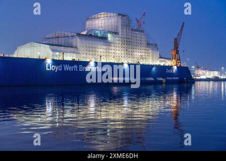 Lloyd Werft Bremerhaven dans le port d'outre-mer de Bremerhaven, basse-Saxe, Allemagne Banque D'Images