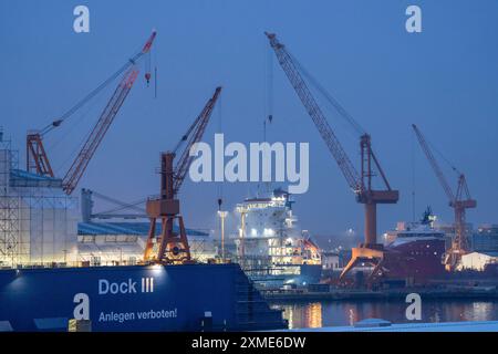 Lloyd Werft Bremerhaven dans le port d'outre-mer de Bremerhaven, basse-Saxe, Allemagne Banque D'Images