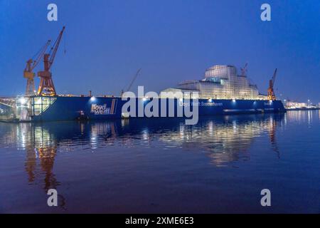 Lloyd Werft Bremerhaven dans le port d'outre-mer de Bremerhaven, basse-Saxe, Allemagne Banque D'Images