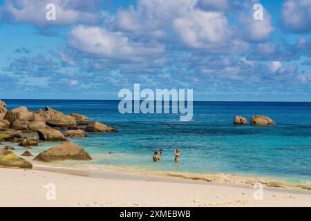 Plage d'anse Soleil, Mahé, République des Seychelles, Océan Indien Banque D'Images