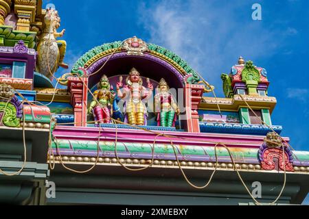 Der Hindu-Tempel Arul Mihu Navasakthi Vinayagar, Victoria, Mahé, Republik Seychellen, Indischer Ozean Banque D'Images