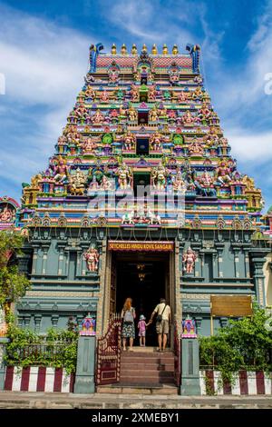 Der Hindu-Tempel Arul Mihu Navasakthi Vinayagar, Victoria, Mahé, Republik Seychellen, Indischer Ozean Banque D'Images