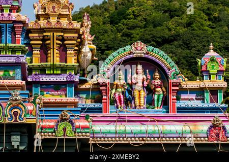 Der Hindu-Tempel Arul Mihu Navasakthi Vinayagar, Victoria, Mahé, Republik Seychellen, Indischer Ozean Banque D'Images