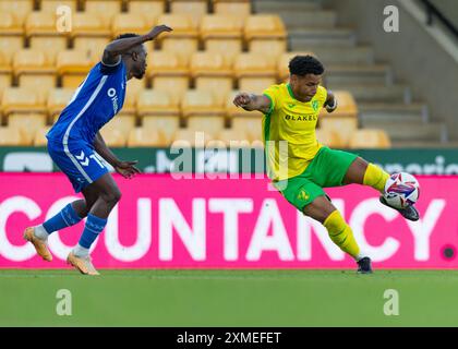 Norwich, Royaume-Uni, 26 juillet 2024. Onel Hernandez de Norwich City, lors de Norwich vs FC Magdeburg Pre-Season Friendly, Carrow Road, Norwich, Royaume-Uni, 26.07.2024 Banque D'Images