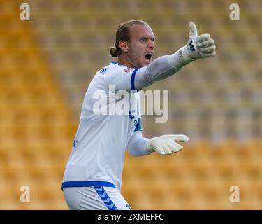 Norwich, Royaume-Uni, 26 juillet 2024. Dominik Reimann du FC Magdeburg, lors de Norwich vs FC Magdeburg Pre-Season Friendly, Carrow Road, Norwich, UK, 26.07.2024 Banque D'Images