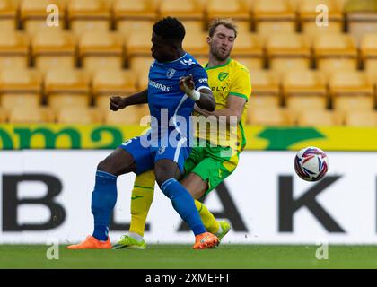 Norwich, Royaume-Uni, 26 juillet 2024. Jack Stacey de Norwich City, lors de Norwich vs FC Magdeburg Pre-Season Friendly, Carrow Road, Norwich, Royaume-Uni, 26.07.2024 Banque D'Images