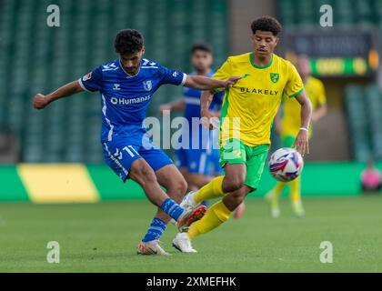 Norwich, Royaume-Uni, 26 juillet 2024. Mohamed El Hankouri du FC Magdeburg, lors de Norwich vs FC Magdeburg pré-saison Friendly, Carrow Road, Norwich, Royaume-Uni, Banque D'Images