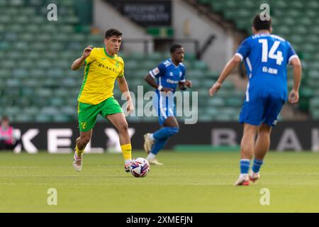 Norwich, Royaume-Uni, 26 juillet 2024. Marcelino Nunez de Norwich City, lors de Norwich vs FC Magdeburg Pre-Season Friendly, Carrow Road, Norwich, Royaume-Uni, 26.07.2024 Banque D'Images