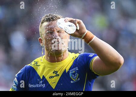 Wigan, Angleterre - 26 juillet 2024 - Josh Drinkwater de Warrington Wolves. Rugby League Betfred Super League , Wigan Warriors vs Warrington Wolves au Brick Community Stadium, Wigan, Royaume-Uni Dean Williams Banque D'Images