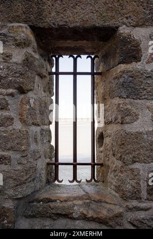 'Les Rempars', Mont Saint Michel, Normandie, France Banque D'Images