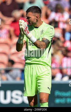 Richard O'Donnell de Blackpool lors du match amical de pré-saison Blackpool vs Sunderland à Bloomfield Road, Blackpool, Royaume-Uni, le 27 juillet 2024 (photo par Craig Thomas/News images) Banque D'Images