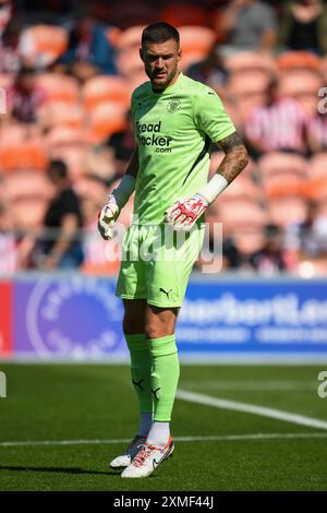 Richard O'Donnell de Blackpool lors du match amical de pré-saison Blackpool vs Sunderland à Bloomfield Road, Blackpool, Royaume-Uni, 27 juillet 2024 (photo par Craig Thomas/News images) in, le 27/07/2024. (Photo de Craig Thomas/News images/SIPA USA) crédit : SIPA USA/Alamy Live News Banque D'Images