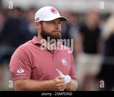 27 juillet 2024 ; JCB Golf & amp ; Country Club, Rocester, Uttoxeter, Angleterre ; LIV UK Golf League, Round 2 ; Tyrrell Hatton de la Legion XIII GC lors du Round 2 Banque D'Images