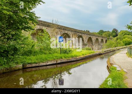 Aqueduc et pont de Chirk, Chirk, Wrexham, pays de Galles Banque D'Images