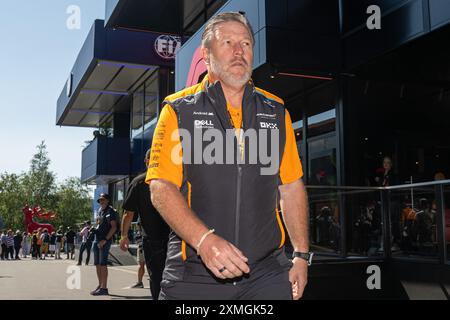 Spa, Belgique. 28 juillet 2024. Le PDG de McLaren Racing, l'américain Zakary 'Zak' Challen Brown, photographié avant le Grand Prix F1 de Belgique, à Spa-Francorchamps, le dimanche 28 juillet 2024. Le Grand Prix de formule 1 de Spa-Francorchamps se déroule ce week-end, du 25 au 28 juillet. BELGA PHOTO JONAS ROOSENS crédit : Belga News Agency/Alamy Live News Banque D'Images