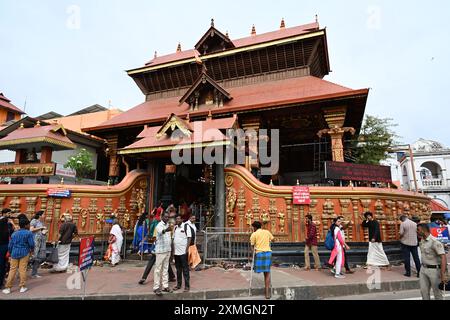 Temple Pazhavangad Sree Maha Ganapathi à Thiruvananthapuram , Kerala, Inde. Banque D'Images