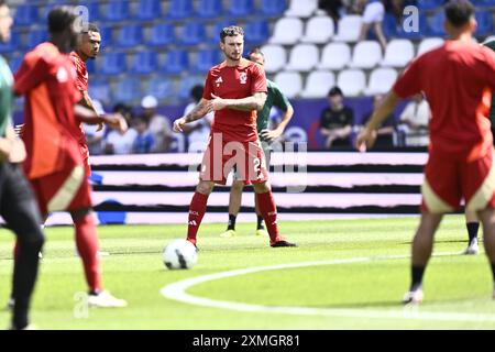 Genk, Belgique. 28 juillet 2024. Aiden O'Neill de Standard photographié avant un match de football entre le KRC Genk et le Standard de Liège, dimanche 28 juillet 2024 à Bruxelles, le jour de l'ouverture de la saison 2024-2025 de la première division du championnat belge 'Jupiler Pro League'. BELGA PHOTO JOHAN Eyckens crédit : Belga News Agency/Alamy Live News Banque D'Images