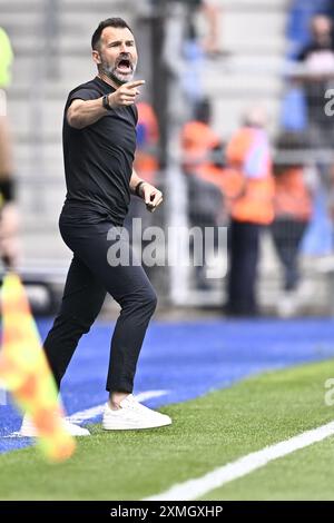 Genk, Belgique. 28 juillet 2024. L'entraîneur-chef du Standard, Ivan Leko, réagit lors d'un match de football entre le KRC Genk et le Standard de Liège, dimanche 28 juillet 2024 à Bruxelles, le jour de l'ouverture de la saison 2024-2025 de la première division du championnat belge 'Jupiler Pro League'. BELGA PHOTO JOHAN Eyckens crédit : Belga News Agency/Alamy Live News Banque D'Images
