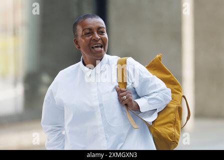 Londres, Royaume-Uni. 28 juillet 2024. Adjoa Andoh, actrice, arrive à la BBC. Crédit : Karl Black/Alamy Live News Banque D'Images