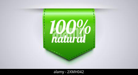 Label produit naturel et biologique. Emblème des aliments sains. Badge d'aliment biologique. Illustration vectorielle Illustration de Vecteur