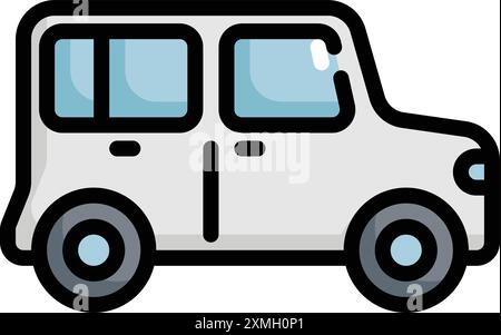 Icône de voiture colorée de transport Illustration de Vecteur
