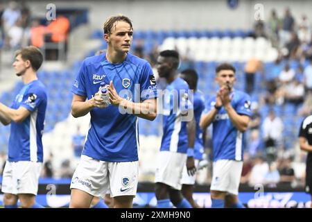 Genk, Belgique. 28 juillet 2024. Matte Smets de Genk photographié lors d'un match de football entre le KRC Genk et le Standard de Liège, dimanche 28 juillet 2024 à Bruxelles, le jour de l'ouverture de la saison 2024-2025 de la première division du championnat belge 'Jupiler Pro League'. BELGA PHOTO JOHAN Eyckens crédit : Belga News Agency/Alamy Live News Banque D'Images