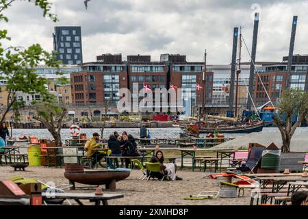 Reffen Street Food Market sur Refshaleoen à Copenhague, Danemark, Reffen Street Food Markt, Refshaleoen Halbinsel, Kopenhagen *** Reffen Street Food Market sur Refshaleoen à Copenhague, Danemark, Reffen Street Food Market, Refshaleoen Peninsula, Copenhague Banque D'Images